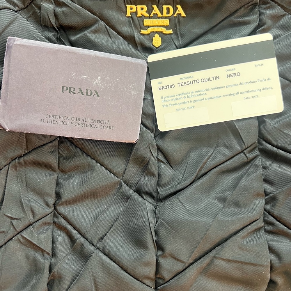 Prada Black Quilted Shoulder Bag - Picture 15 of 15